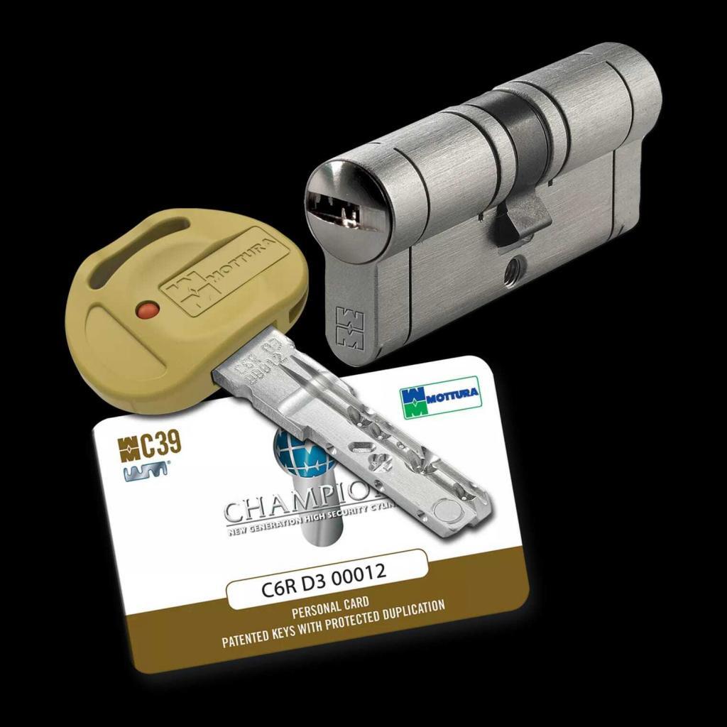 Cilindro Mottura Champions Pro C6R llave beige alta seguridad para puertas acorazadas Guardamar
